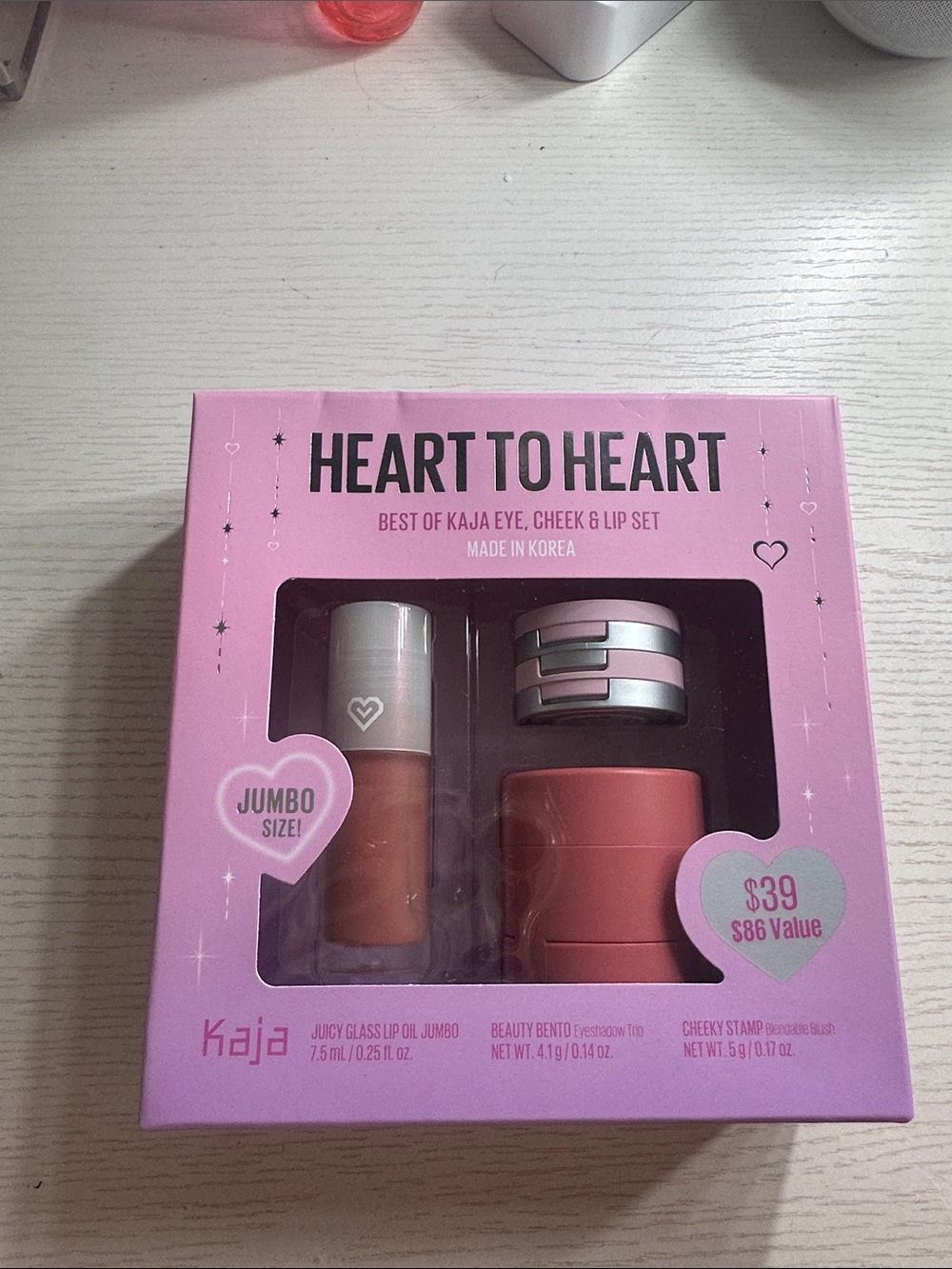 Kaja Heart to Heart Juicy Glass Lip Oil & Cheek Set - Pink